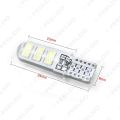 High Power T10 2835 12 SMD LED 12V 1.5W Blue Wedge Super Bright Chip Car LED Light Bulb Hood Dashboard Parking Signal LED A-1-57-70 L. 