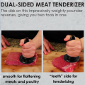 2 Piece Reversible Meat Tenderizer And Pounder 3-In-1 Dual Sided Meat Tenderizer. 