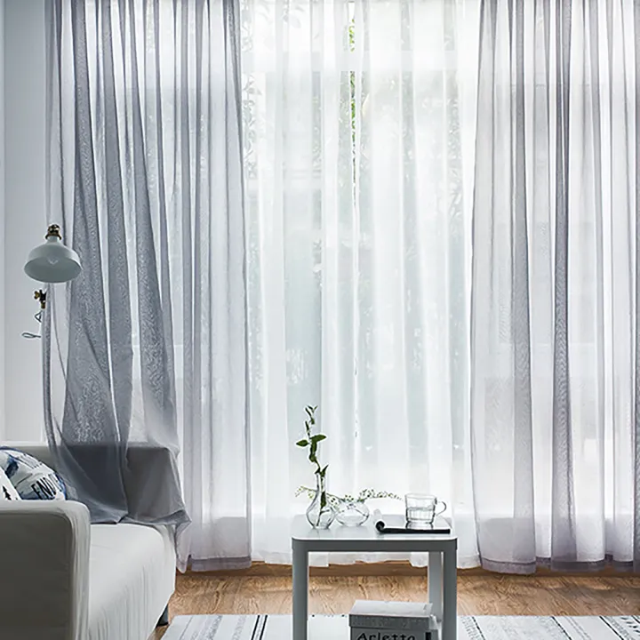 Sheer%20Curtains%20Living%20Room%20Rod%20Pocket%20Window%20Curtain%20Panels%20Bedroom%20Semi%20Sheer%20Voile%20Curtains%20White%20(55''Wx84''L,2%20Panels)%20-%20Image%205