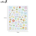 Monja 6 Styles 5D Relief Cute Dopamine Nails Art Stickers Cartoon Doll Fruit Self Adhesive Wraps Decals Manicure Decoration Tool. 