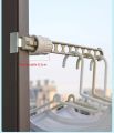 Clothes Hanger Portable Indoor/Outdoor Window 8 Hanging Holes Window Drying Racks Travel Clothes Rail Stainless Steel + ABS Window Frame. 