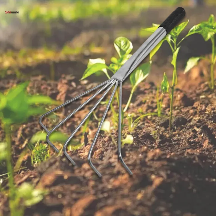 Gardening%20Hand%20Rake%20Grass%20Rake%20for%20Sweep%20Leaves%20Tilling%20Soil%20Loose%20Debris%20Handle%20length%2028cm%20-%20Image%202