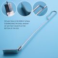 Stainless Steel Charcoal Ash Rake BBQ Ash Tool Rake Poker Silver. 