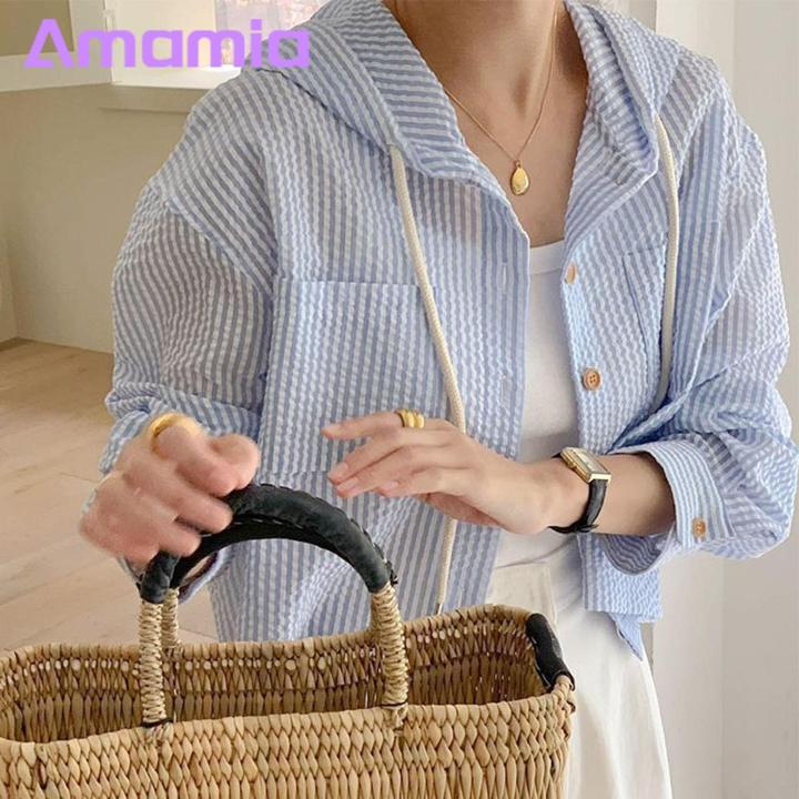 Lightweight%20Sun%20Jacket%20for%20Women%20Stylish%20Striped%20Hooded%20Cardigan%20for%20Women%20Sun%20Protection%20Jacket%20Top%20for%20Summer%20Women%20Sun%20Protection%20Jacket%20-%20Image%203