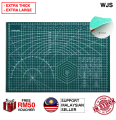 (EXTRA THICK) WJS Top Premium Extra Thick Cutting Mat With Blue Line Cut Pad Board Self Healing Cutting Mats Table Cloth Table Cover A1 A2 A3 A4 A5 Cutting Board MULTIPLE SIZE (FREE RM 50 VOUCHER). 