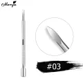 Monja 4 Styles Silver Double-end Stainless Steel Nail Art Cuticle Pusher Dead Skin Pusher Remover Manicure Pedicure Care Tools. 