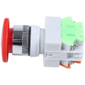 4X Red Mushroom Cap 1NO 1NC Emergency Stop Push Button Switch AC 660V 10A. 