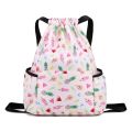 Summer Travel Backpack Children's Backpack Lightweight Waterproof Drawstring Bag Oxford Fabric Drawstring Bag Pink Bag Cute. 
