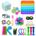 Sensory Fidget Toys Set, 19/26Pcs Flippy Chain Marble Mesh Stress Relief Hand Toys Kit. 