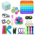 Sensory Fidget Toys Set, 19/26Pcs Flippy Chain Marble Mesh Stress Relief Hand Toys Kit. 