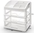 Makeup Organizer with 1 Drawer Storage Unit | Large Capacity Clear Display case for Jewelry, Cosmetics, Makeup and Desktop Units (Size - 270mm x 170mm x 235mm. 