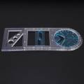 Sojhoop 2 Pcs Multifunctional Geometric Ruler Plastic Circle Drawing Tool Drafting Templates Clear Graphic Design Tools. 