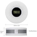 Carbon Monoxide and Smoke Combo Detector Battery Operated CO Alarm with LED Light Flashing Sound Warning. 