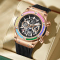 ONOLA brand fashion business sports waterproof automatic mechanical men's watch. 