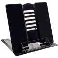 Desk Book Stand Metal Reading Rest Book Holder Angle Adjustable Stand Document Holder Portable Sturdy Lightweight(Black). 