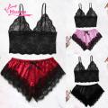 Muses Mall Camisole Shorts Set Attractive Women Camisole Shorts Lace Sleepwear Set. 