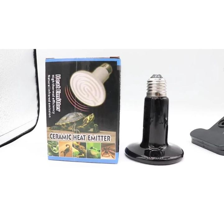 Pet Heating Light Bulb Infrared Black Ceramic Emitter Heat Lamp Bulb For Reptile Animals Heater
