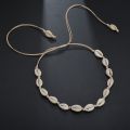 Adjustable Summer Beach Style Natural Sea Conch Braid Chain Seashell Necklace Choker For Women Men Kids. 