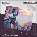 【FOOT SOFA】Hobby Genshin Impact Anime Mousepad Non-slip Cartoon Wanderer Keqing Nahida Waterproof Mouse Pad Anti-slip Office Home. 