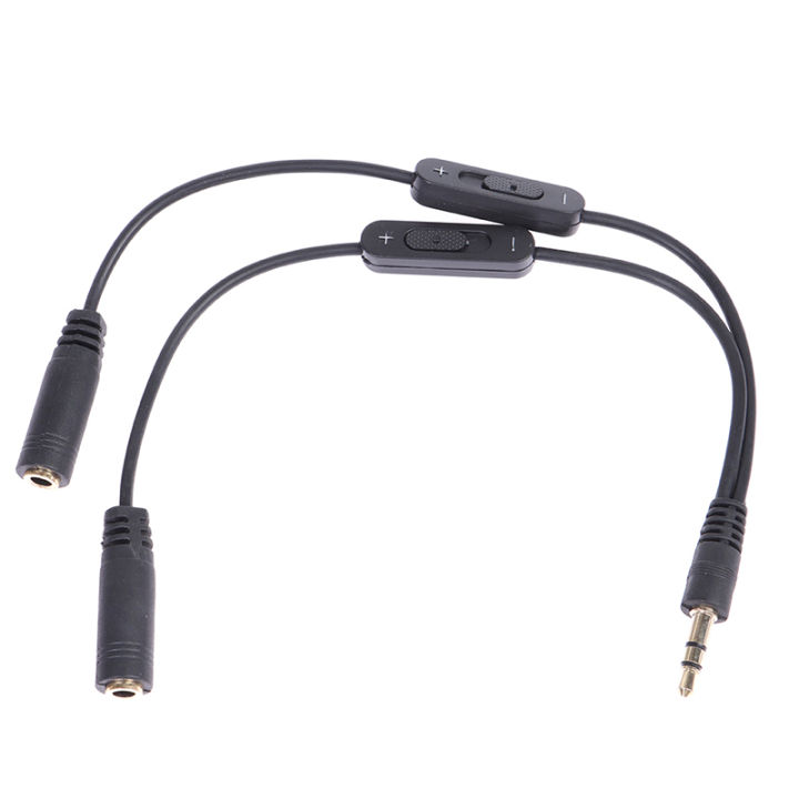 Headphone adapter cable, in outputs stereo audio male