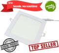 Led panel light 6w sunk mounting square type. 