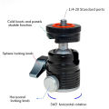 Mini Ball Head Tripod Head with Universal 3/8 Inch Screw Mounts for DSLR Cameras Flash Tripod Monopod Fill Light Easy to Use. 