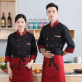 Chef Overalls Short-Sleeved Suit Summer Men's and Women's plus-Sized Kitchen Baking Restaurant Hotel Canteen Kitchen Clothes. 