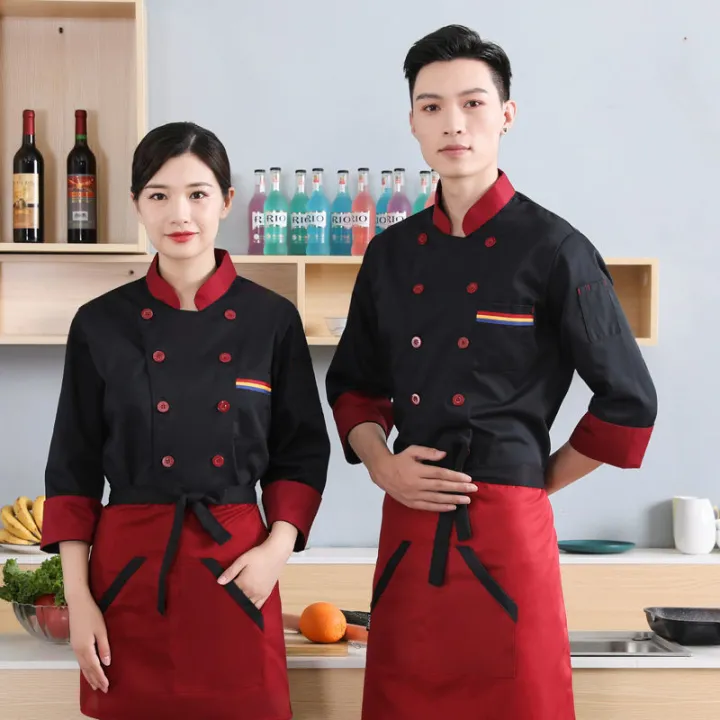 Chef%20Overalls%20Short-Sleeved%20Suit%20Summer%20Men's%20and%20Women's%20plus-Sized%20Kitchen%20Baking%20Restaurant%20Hotel%20Canteen%20Kitchen%20Clothes%20-%20Image%203