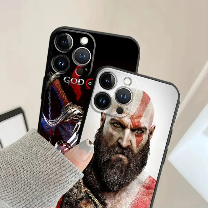 Kratos%20God%20Of%20War%20Capinha%20For%20iPhone%2015%2011%2013%2012%2014%20Pro%20Max%20Plus%20XS%20XR%2012mini%2013mini%20Phone%20Cover%20Soft%20Silicone%20Frame%20Funda%20-%20Image%204