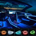 5m Car Dashboard EL Cold Line Flexible Car Lights 12V Car LED Neon EL Wire Auto Lamps on Car Cold Light Strip Interior Decoration Lamps. 