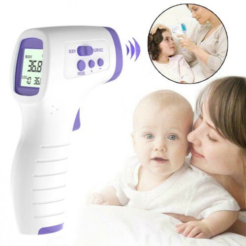 Digital LCD Medical Non Contact Infrared Forehead Thermometer Gun Type Adult Baby