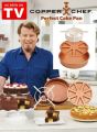 Cake Mold Coffer Chef Cake Pan Copper Chef Perfect Cake Pan 3 PC set Checkerboard cake Pocket cake round cake mold 3 types of cakes Nonstick. 