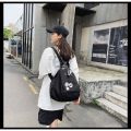 Idle Style Messenger Bag Schoolbag Female Shoulder Multi-Purpose College Student Harajuku Backpack Canvas Bag Class ins Girl. 