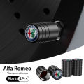 4Pcs Aluminum Alloy Car Tire Valve Cap Auto Wheel Accessories For Alfa Romeo Giulietta Mito 159 Giulia Stelvio 156 147 Tonale. 