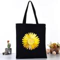 Contemporary Crossbody Bag Quirky Hand-carried Bag Printed Tote Bag Casual Shopping Bag Daisy Print Handbag. 