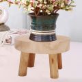 Mini Wooden Bench Stand, Plant Stand, Flower Pot Stand, Pot Stand, Support Indoor Natural Dark Brown M. 