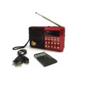 JOC H011BT Rechargeable FM Radio with USB SD Card Reader TF Portable Music Player Radio. 