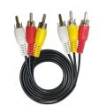 1.5m 3 RCA to RCA Audio Video Cable Male To Male 3RCA To 3RCA Audio Video AV Cable Cord Wire For DVD TV. 