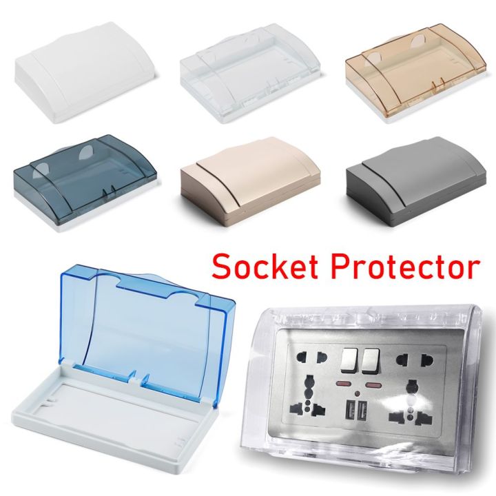 Plastic Switch Protection Box Transparent Double Sockets Socket Protector 86 type Power Outlet Electric Plug Cover