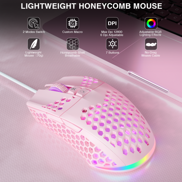 SOLAKAKA%20SM900%20Wired%20Gaming%20Mouse%20with%20Honeycomb%20Shell%2012800DPI%207%20Programmable%20Buttons%20Custom%20Macro%20Ergonomic%20Computer%20Mouse%20-%20Image%202