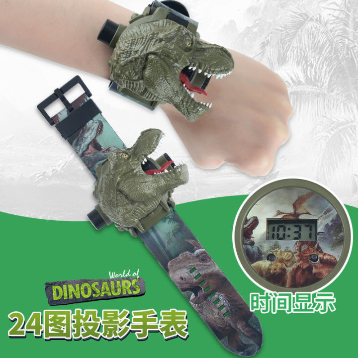 Children's%20Dinosaur%20Projection%20Watch%20Cartoon%20Glowing%20Tyrannosaurus%20Triceratops%20Cool%20Electronic%20Watch%20Toy%20-%20Image%203