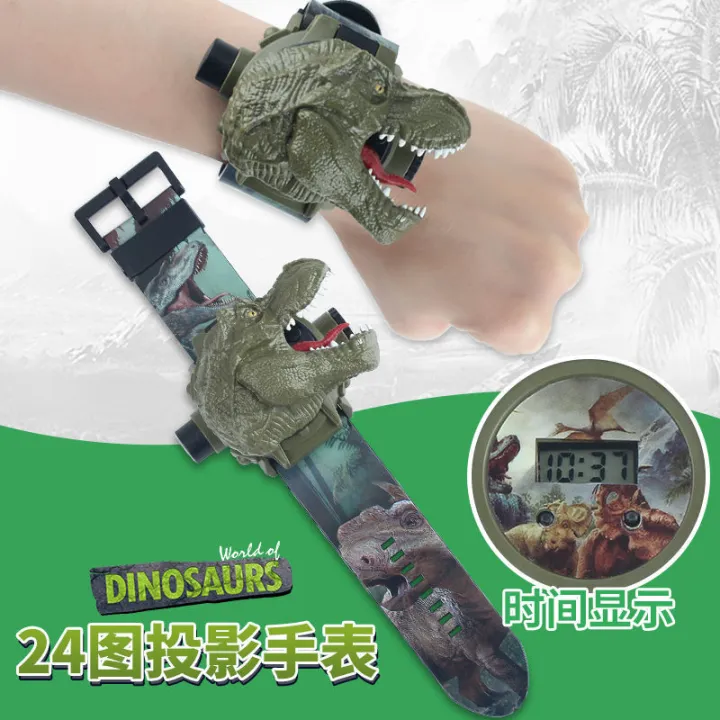 Children's%20Dinosaur%20Projection%20Watch%20Cartoon%20Glowing%20Tyrannosaurus%20Triceratops%20Cool%20Electronic%20Watch%20Toy%20-%20Image%203
