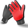 Pet Grooming Glove - Gentle Deshedding Brush Glove - Efficient Pet Hair Remover Mitt - Enhanced Five Finger Design. 