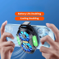 FS01 Dual Fan Rechargeable Mobile Phone Cooler Radiator Long Lasting Stronger Cooling Air Clip Design with Game Button. 
