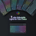 Mini Bluetooth Keyboard RGB Wireless Keyboard 10 inch Backlit Keyboard Backlight  Keyboard for IOS Android Windows iPad Tab pc Laptop. 
