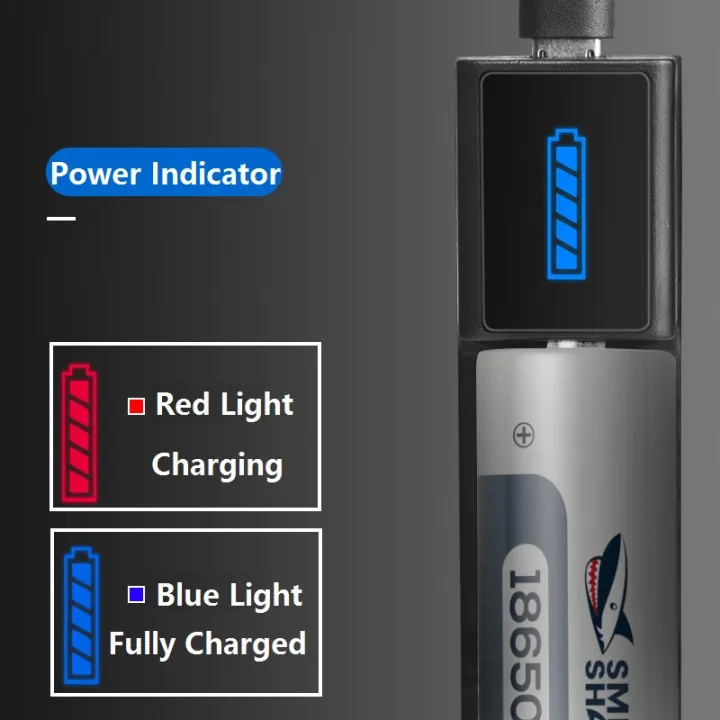Smiling%20Shark%20Flashlight%2018650%20Charger%2026650%203.7V/4.2%20Multifunctional%20Universal%20Battery%20Qc%20Lcd%20-%20Image%206