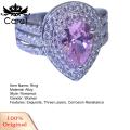 Carat Women Wedding Ring Faux Crystal Inlaid Good Workmanship Women Finger Ring. 