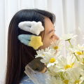 Ins Simple Winter Fashion Korean Cute Fur Star BB Hair Clips Hair Accessories Candy Color Bangs Girls Hair Clips. 