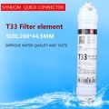 Quick Connect 10 Inch Small T33 Fitting Water Purifier Coconut Carbon Post Water Filter Cartridge Reverse Osmosis Filter Element. 