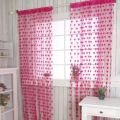 Home Room Drapes High Quality Loving Door Tassel Window Curtain Pattern. 